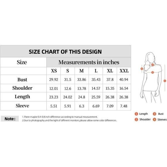 ❤️Women's  White Crewneck Slim Fitted Short Sleeve T-Shirt Stretchy Tee Tops - Picture 8 of 8